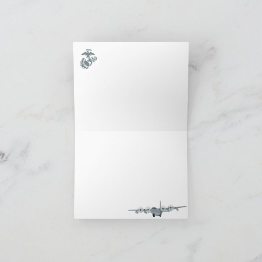 C-130 USMCの航空Notecard カード (内部)