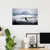C-130Eヘラクレス航空機 ポスター (ホームオフィス)