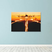 C-130Hヘラクレス24x36 キャンバスプリント (インサイチュ (ウッドフロア))
