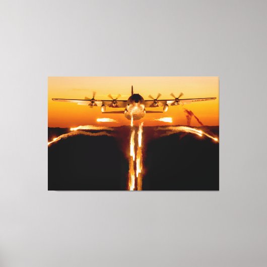 C-130Hヘラクレス40x60 キャンバスプリント (正面)