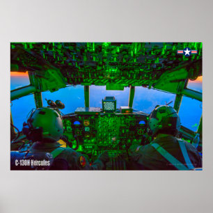 C-130Hヘラクレス・コックピット ポスター