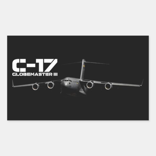 C-17グローバルマスターIII 長方形シール (正面)