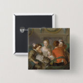 、c.1744-47 (キャンバスの油)触覚(見て下さい 缶バッジ (正面&裏面)