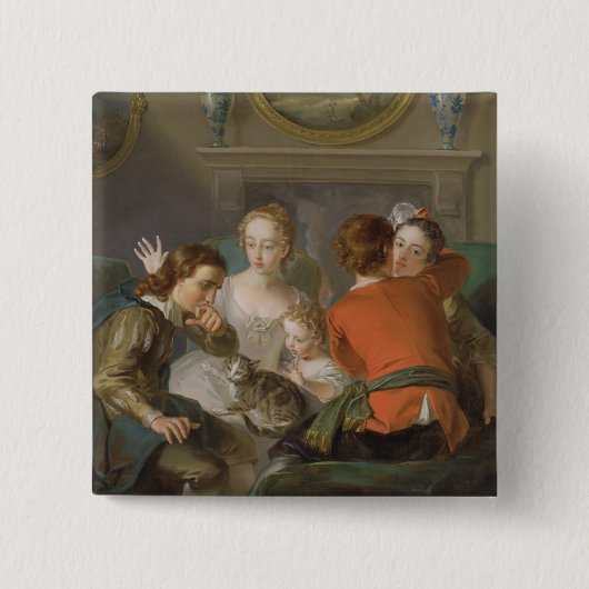 、c.1744-47 (キャンバスの油)触覚(見て下さい 缶バッジ (正面)