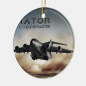 C-17 Globemasterの貨物飛行機 セラミックオーナメント (左)