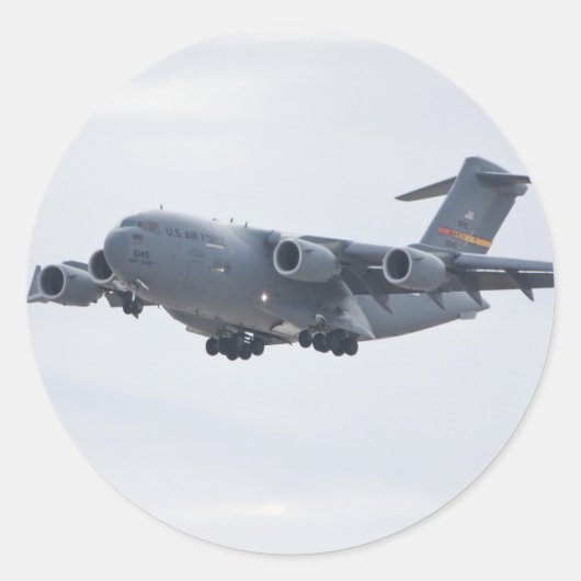 C-17 Globemasterステッカー ラウンドシール (正面)
