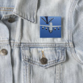 C-17 Globemaster IIIがブームに近づく 缶バッジ (インサイチュ)