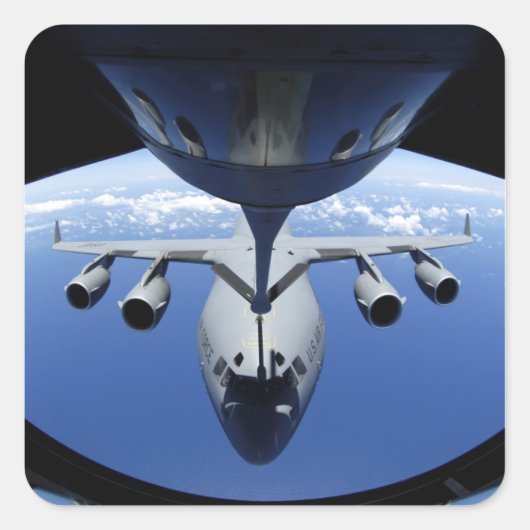 C-17 Globemaster IIIが燃料を受ける スクエアシール (正面)