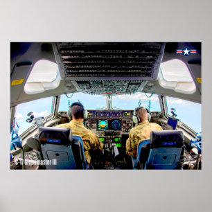 C-17 GLOBEMASTER IIIコックピット ポスター