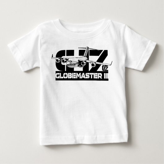 C-17 Globemaster IIIベビーロムパーTシャツ ベビーTシャツ (正面)