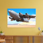 C-17 GLOBEMASTER III 24x36 キャンバスプリント (インサイチュ (リビング))