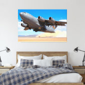 C-17 GLOBEMASTER III 40x60 キャンバスプリント (インサイチュ (寝室))