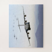 C-17 Globemaster III Aircraft Fly Over  Blue Ridge ジグソーパズル (縦)