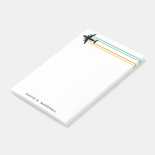 C-17 Globemaster Jet名前をカスタムするメモストライプの帳 ポストイット (アングル)