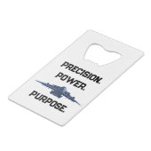 C-17 GLOBEMASTER PRECISION POWER PURPOSE クレジットカード栓抜き (正面アングル)