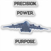 C-17 GLOBEMASTER PRECISION POWER PURPOSE シール (正面)