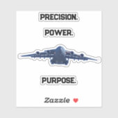 C-17 GLOBEMASTER PRECISION POWER PURPOSE シール (シート)