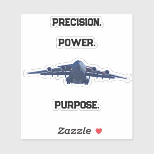 C-17 GLOBEMASTER PRECISION POWER PURPOSE シール (シート)