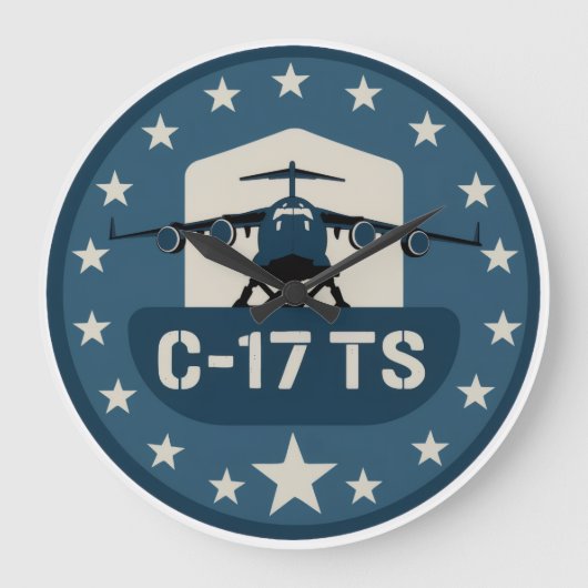 C-17TS パッチ ラージ壁時計 (正面)