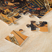 c.1800sを戦う武士の日本のな絵画 ジグソーパズル (側面)