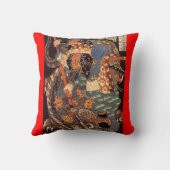 c. 1800'sを絵を描くMiyamoto Musashi クッション (裏面)