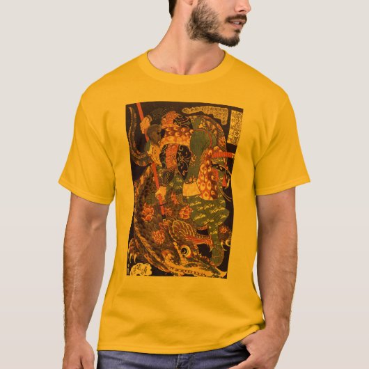 c. 1800'sを絵を描くMiyamoto Musashi Tシャツ (正面)