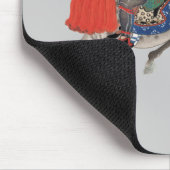 、c. 1878年馬上のヴィンテージの武士 マウスパッド (コーナー)