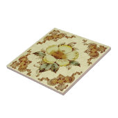 c.1890ビクトリアンフローラ再生転写器 タイル (側面)