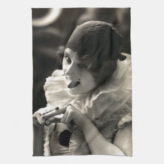 C. 1910年の女かわいらし性の曲目 キッチンタオル (縦)