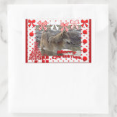 c-2011-gray-wolf-017 長方形シール (バッグ)