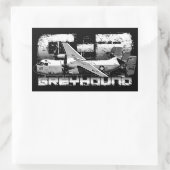 C-2 Greyhound Rectangleスタンプ 長方形シール (バッグ)