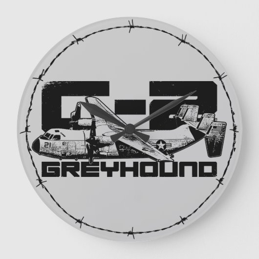 C-2 Greyhound Round (Large)壁時計 ラージ壁時計 (正面)