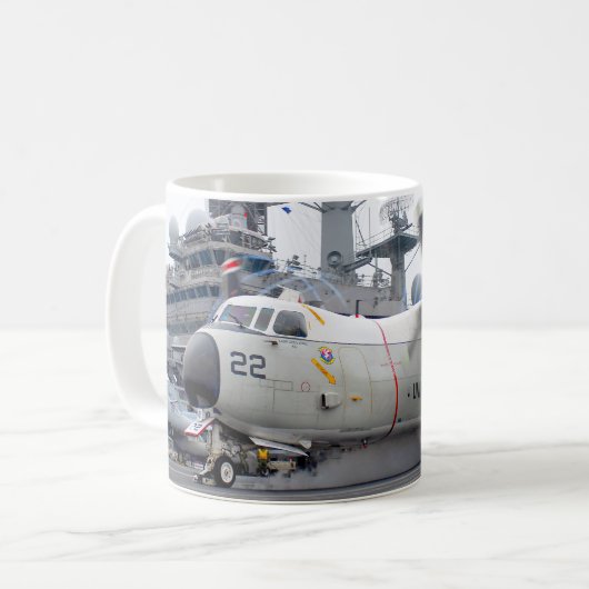 C-2Aグレイハウンド コーヒーマグカップ (正面左)