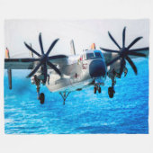 C-2Aグレイハウンド フリースブランケット (正面(横))