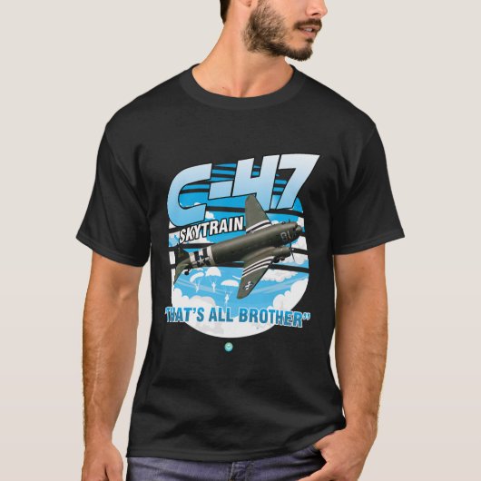 C-47スカイトレインWWII輸送機Tシャツギフト Tシャツ (正面)