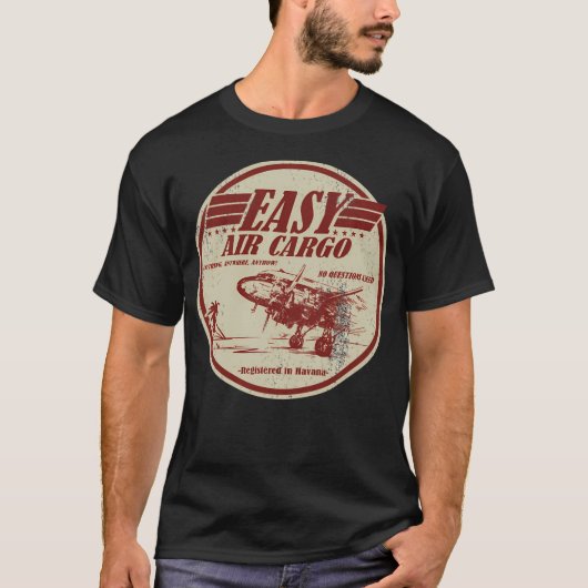 C-47 Skytrain - Dc-3 Dakota Easy Air Cargo (Distre Tシャツ (正面)