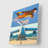 C-5銀河系 スクエア壁時計 (傾斜)