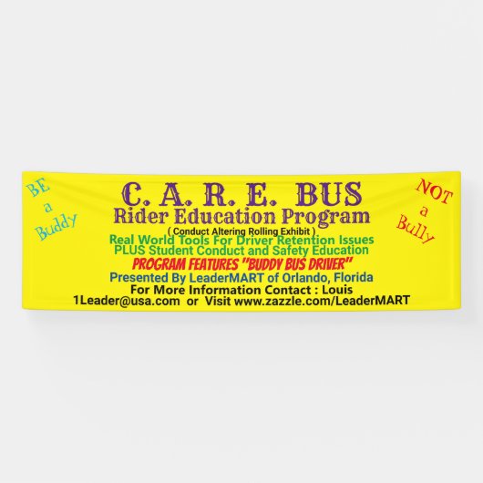 C.A.R.E. BUSライダー教育プログラムショーバナー 横断幕 (横)
