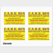 C.A.R.E. BUS教育プログラム長方形ステッカー 長方形シール (シート)
