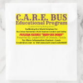 C.A.R.E. BUS教育プログラム長方形ステッカー 長方形シール (バッグ)