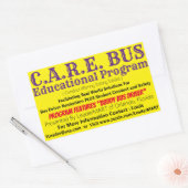C.A.R.E. BUS教育プログラム長方形ステッカー 長方形シール (封筒)