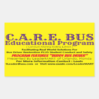 C.A.R.E. BUS教育プログラム長方形ステッカー 長方形シール