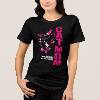 C.A.T.M.O.M かわいい猫ママTシャツ トライブレンドＴシャツ