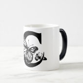 C Alphabet black butterfly モーフィングマグカップ (正面右)