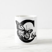 C Alphabet black butterfly モーフィングマグカップ (中央)