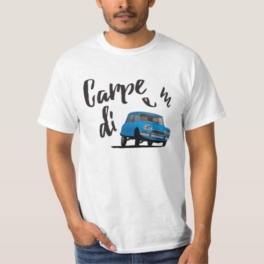 C Amiとともに今を生きる - 車の色は3種類から選べます Tシャツ (正面)