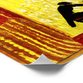 C BECHSTEIN 1920ドイツ語ピアノ製造ヴィンテージ ポスター (角)