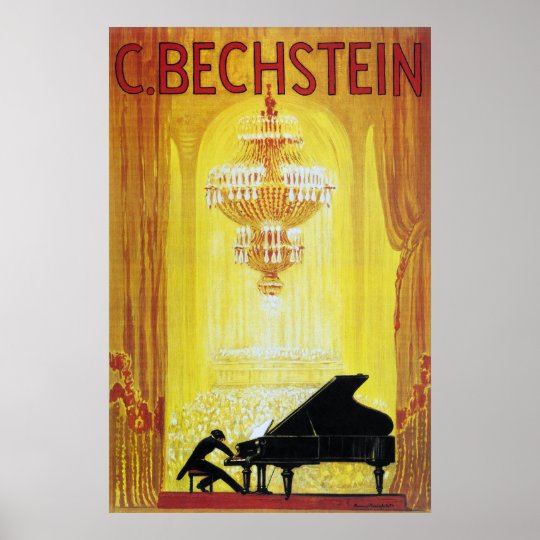 C Bechstein Vintageのピアノ広告ポスター ポスター Zazzle Co Jp