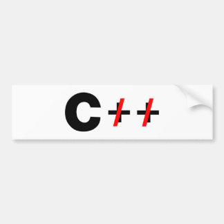 C、(C++ ではありません) バンパーステッカー