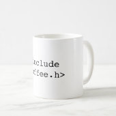 C/C++ プログラマーマグ(「#include <coffee.h>」) コーヒーマグカップ (正面右)